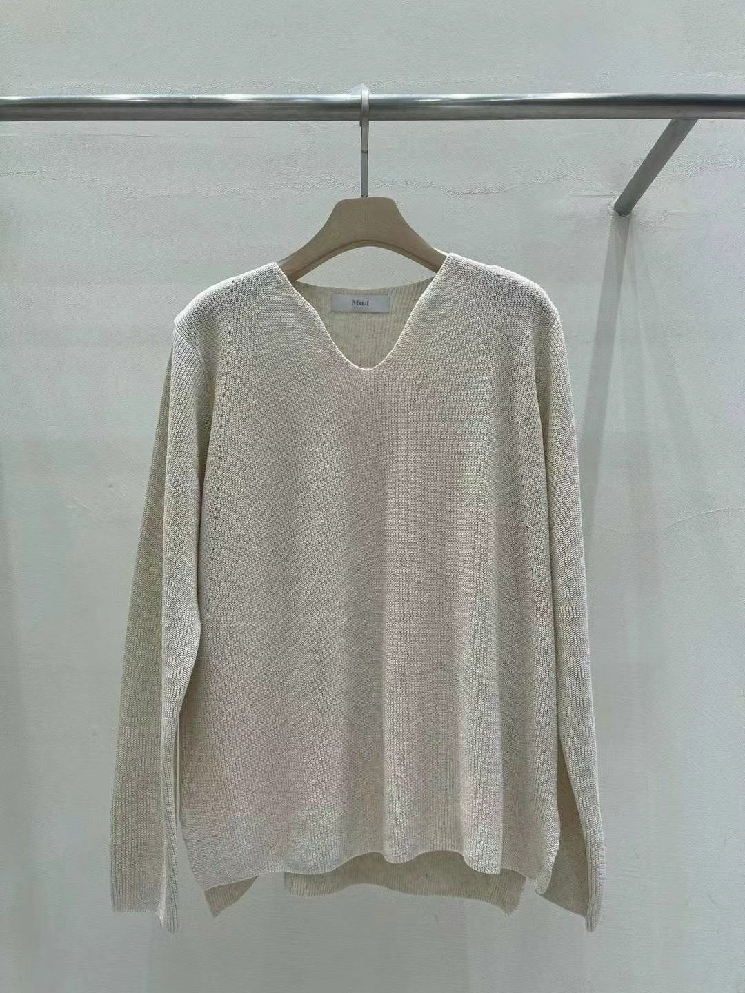 V-neck Linen Knit Sweater *3 Colors