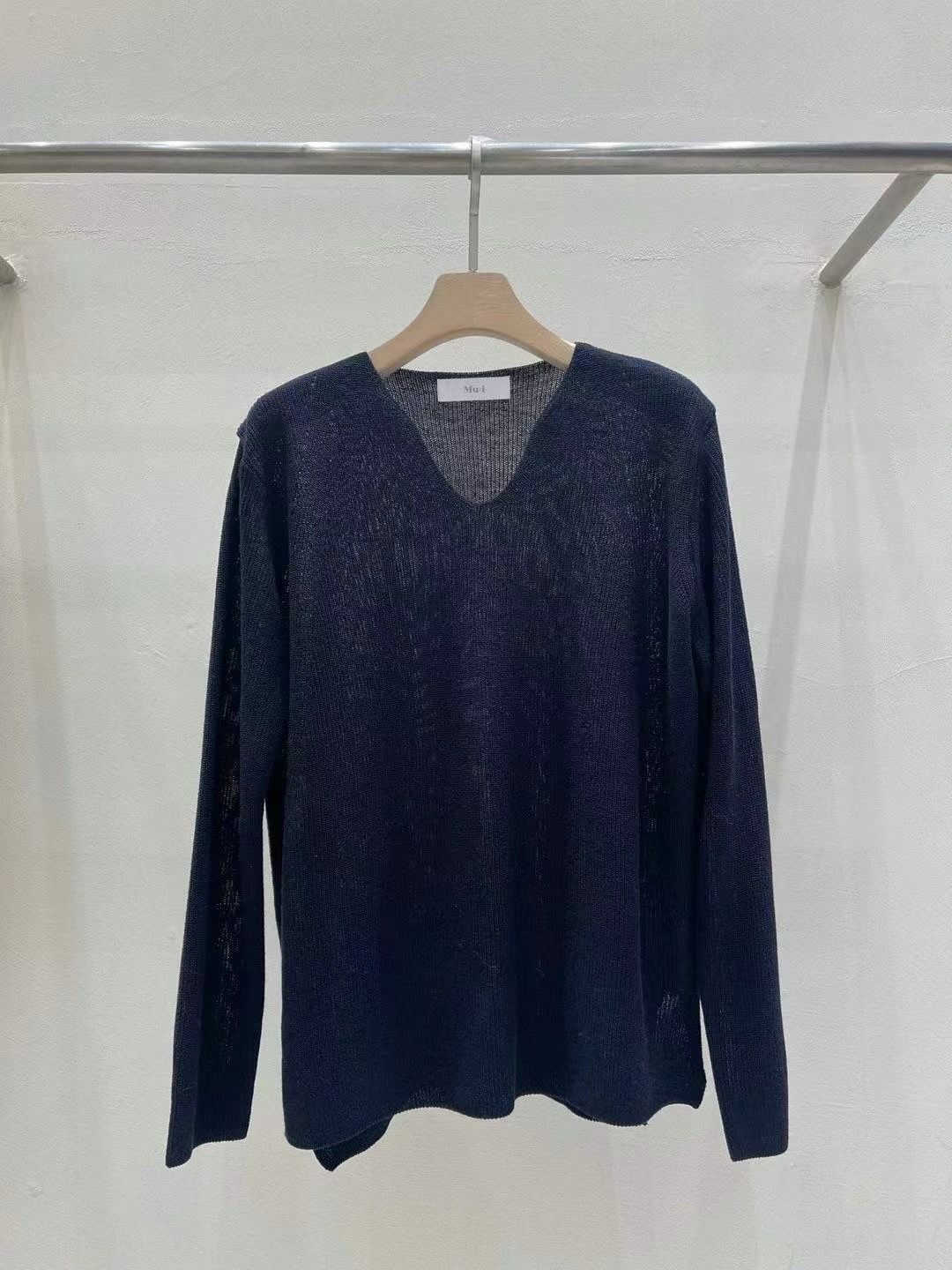 V-neck Linen Knit Sweater *3 Colors