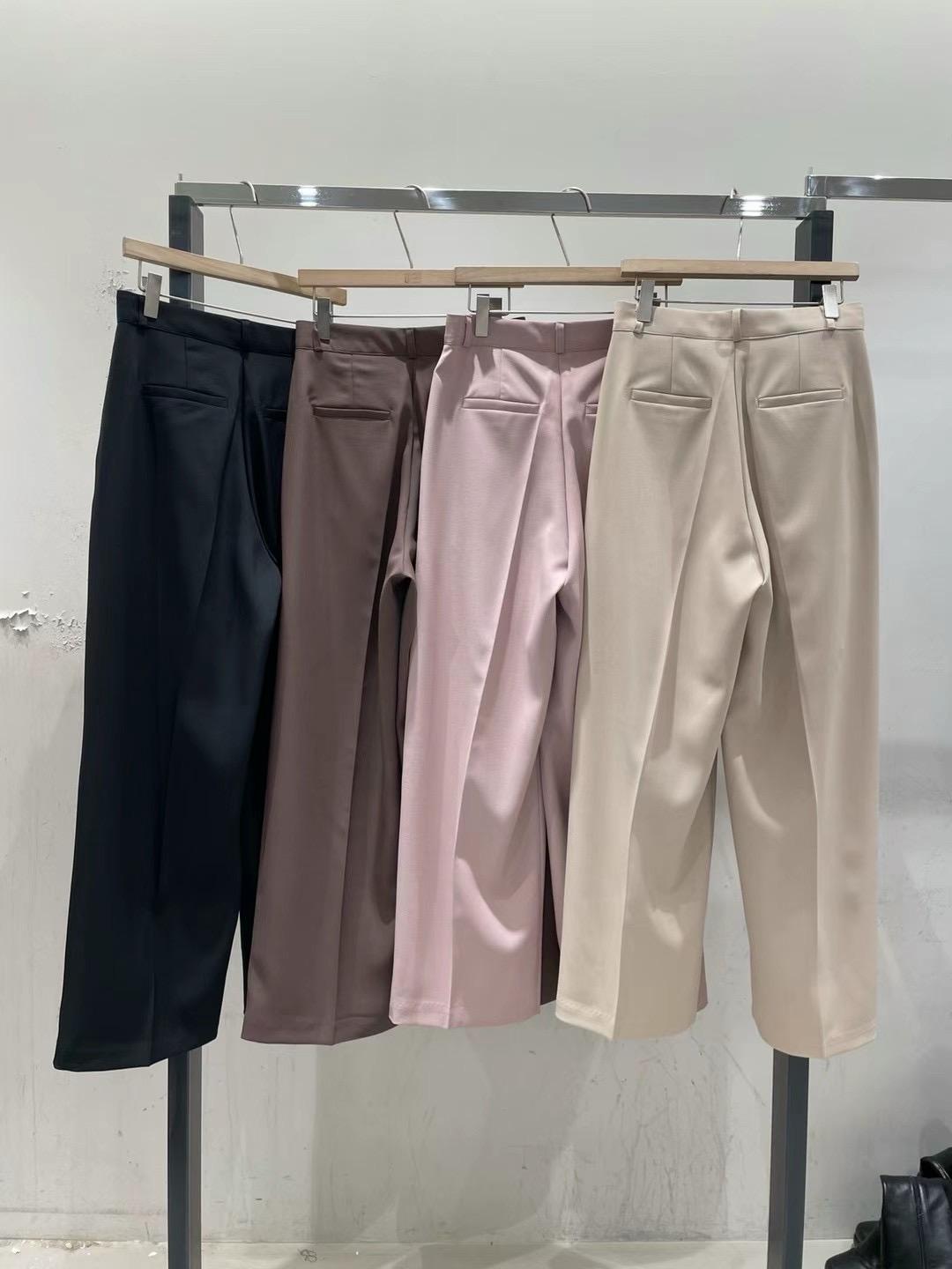 Wide-leg Pleated Trouser *4 Colors