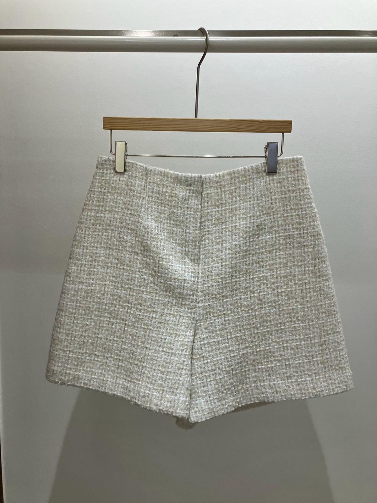 High-waist Tweed Plaid Shorts *2 Colors