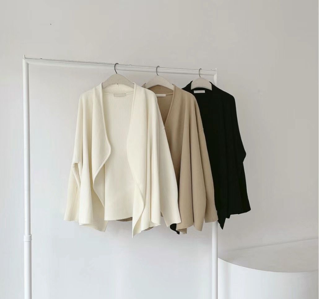 Open-front Knitted Cardigan *3 Colors