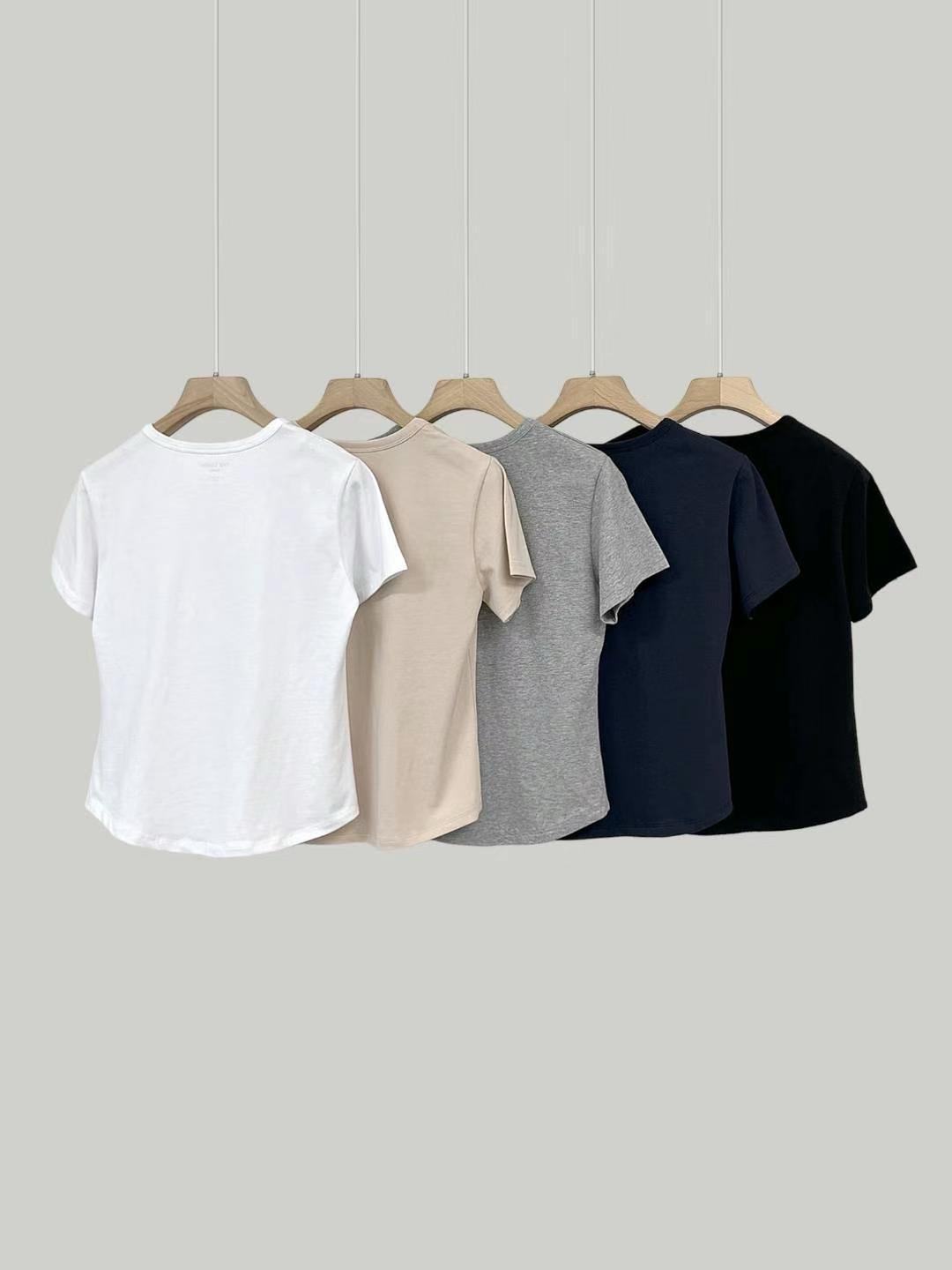 Classic Round Neck Short Sleeved T-Shirt *5 Colors