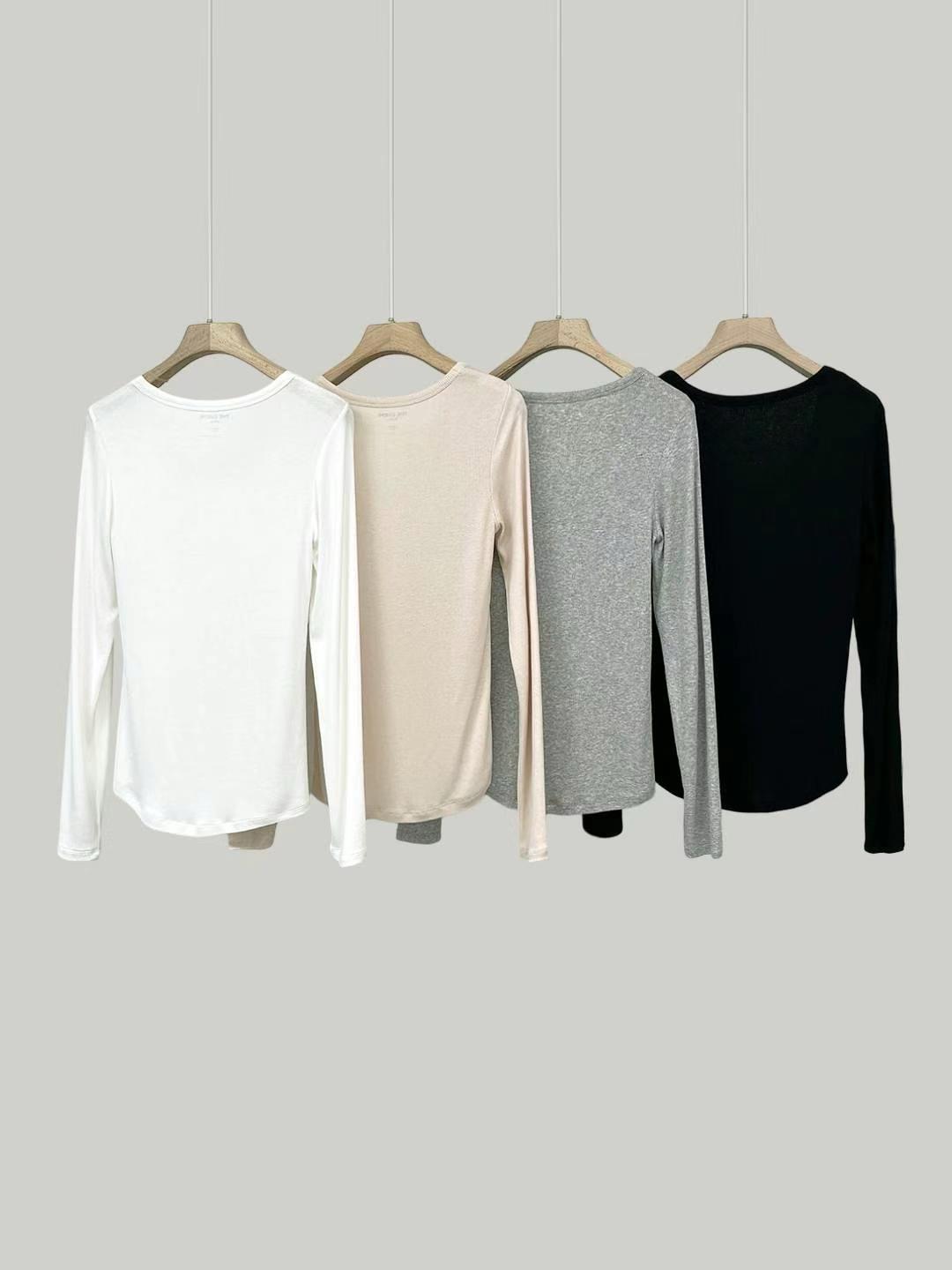 Scoop Neck Classic Long Sleeved T-Shirt *4 Colors