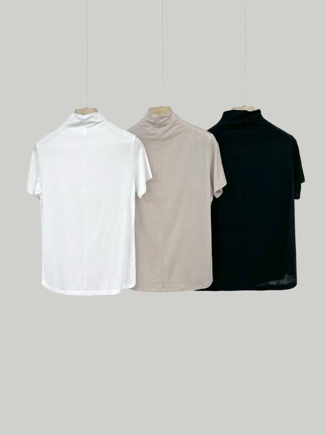 Mockneck Short-sleeved Top *3 Colors