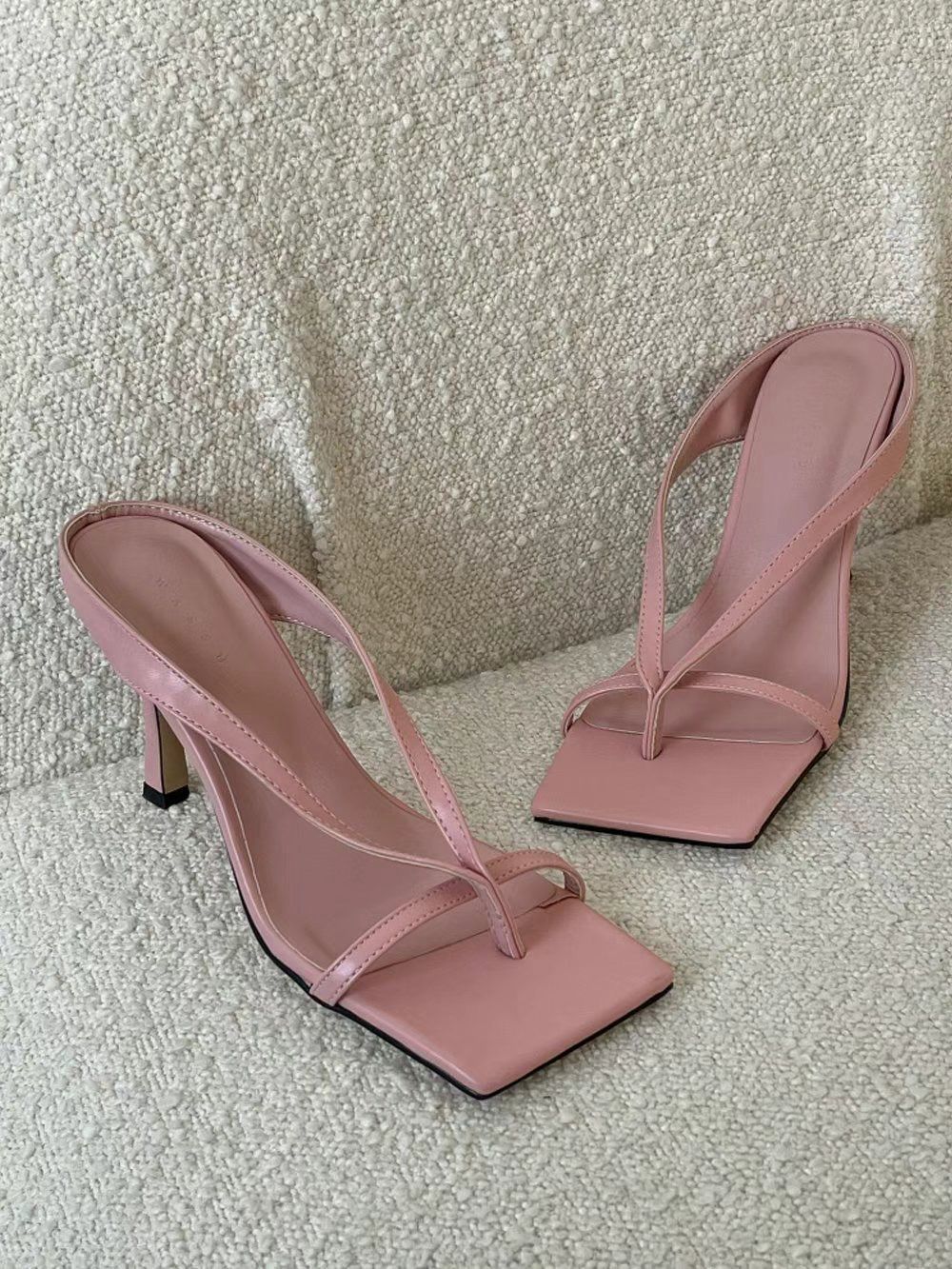 Square-toe Thin Straps High Heel Sandals *4 Colors 45241016