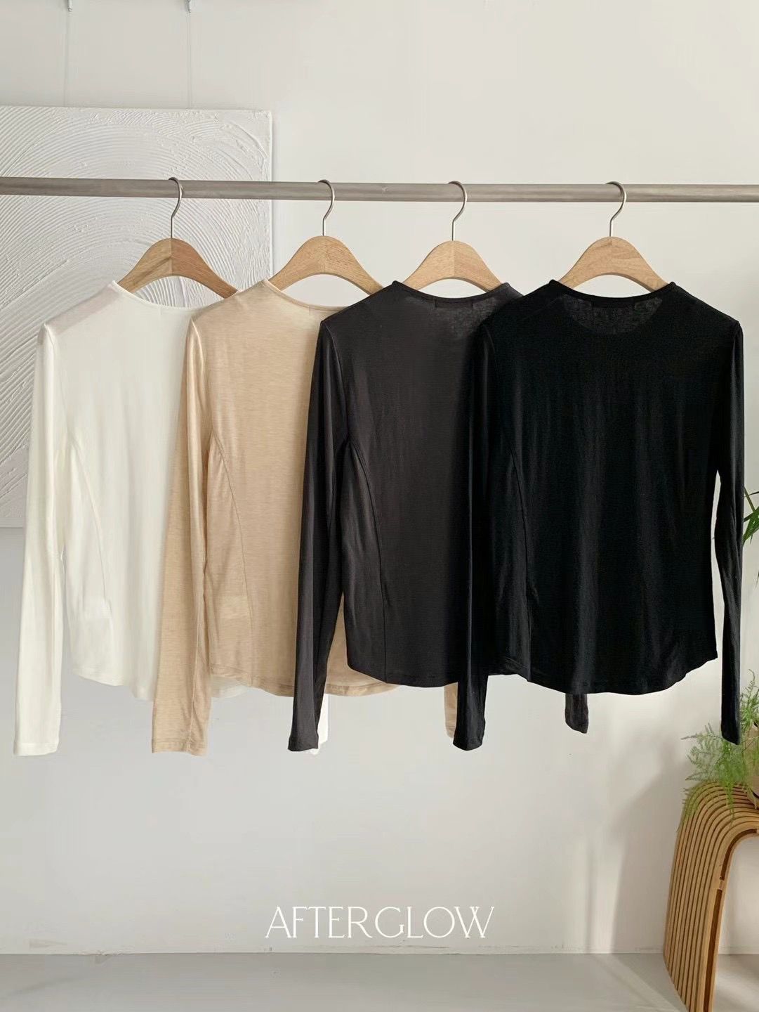 Wool Blend Long Sleeved T-Shirt *4 Colors