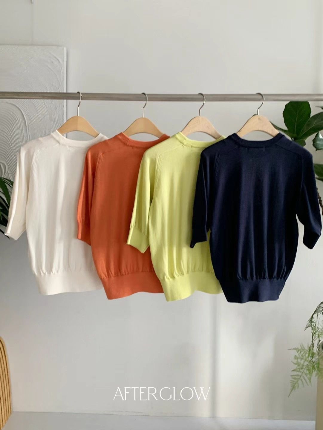 Round Neck Balloon Knit Sweater *4 Colors