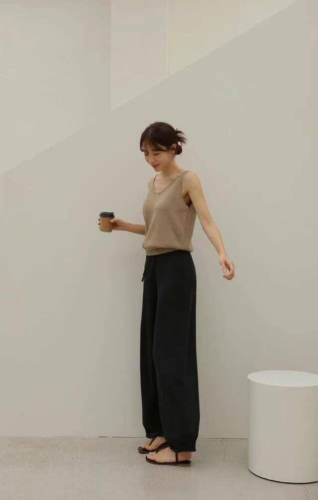 Drawstring-Waist Knitted Pants *3 Colors