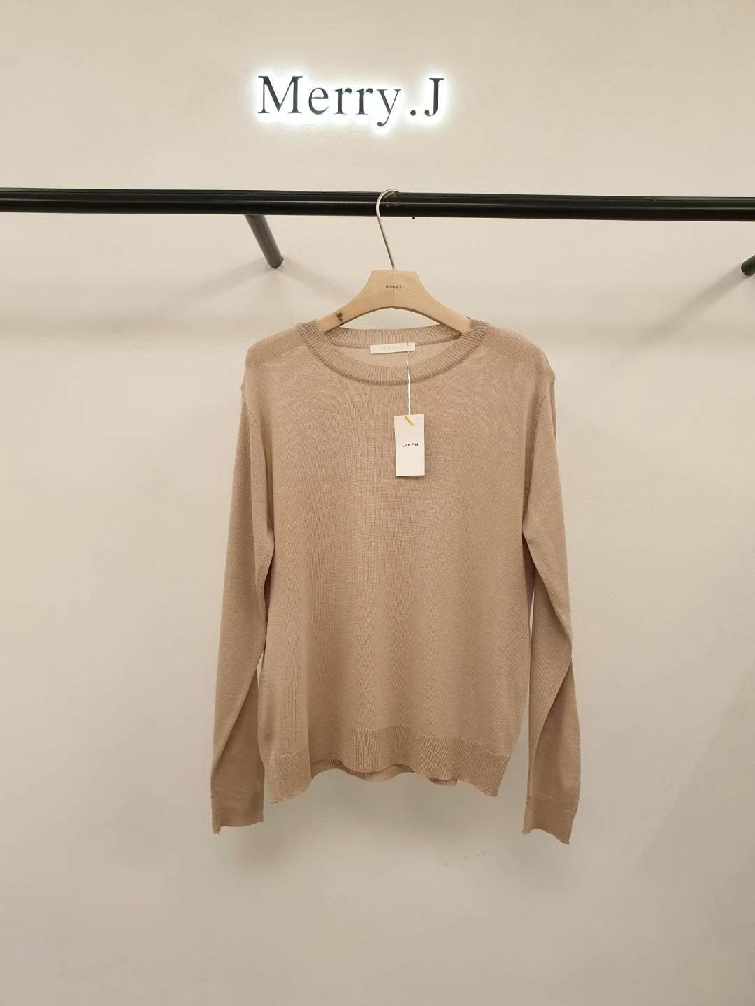 Long Sleeved Sheer Knit Top *5 Colors