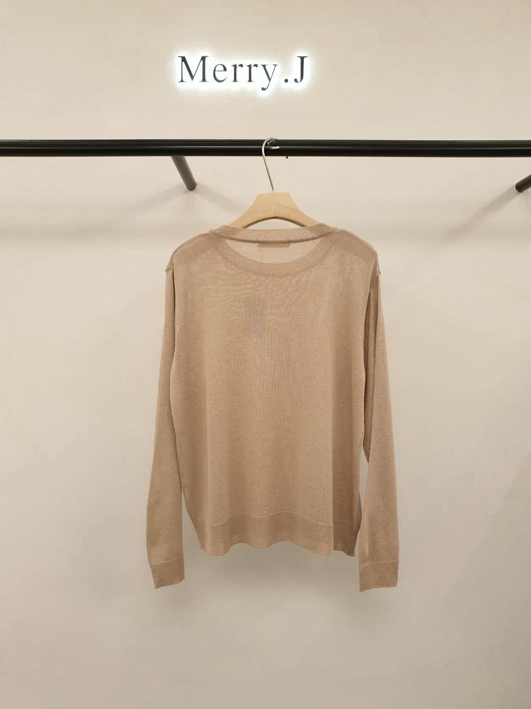 Long Sleeved Sheer Knit Top *5 Colors