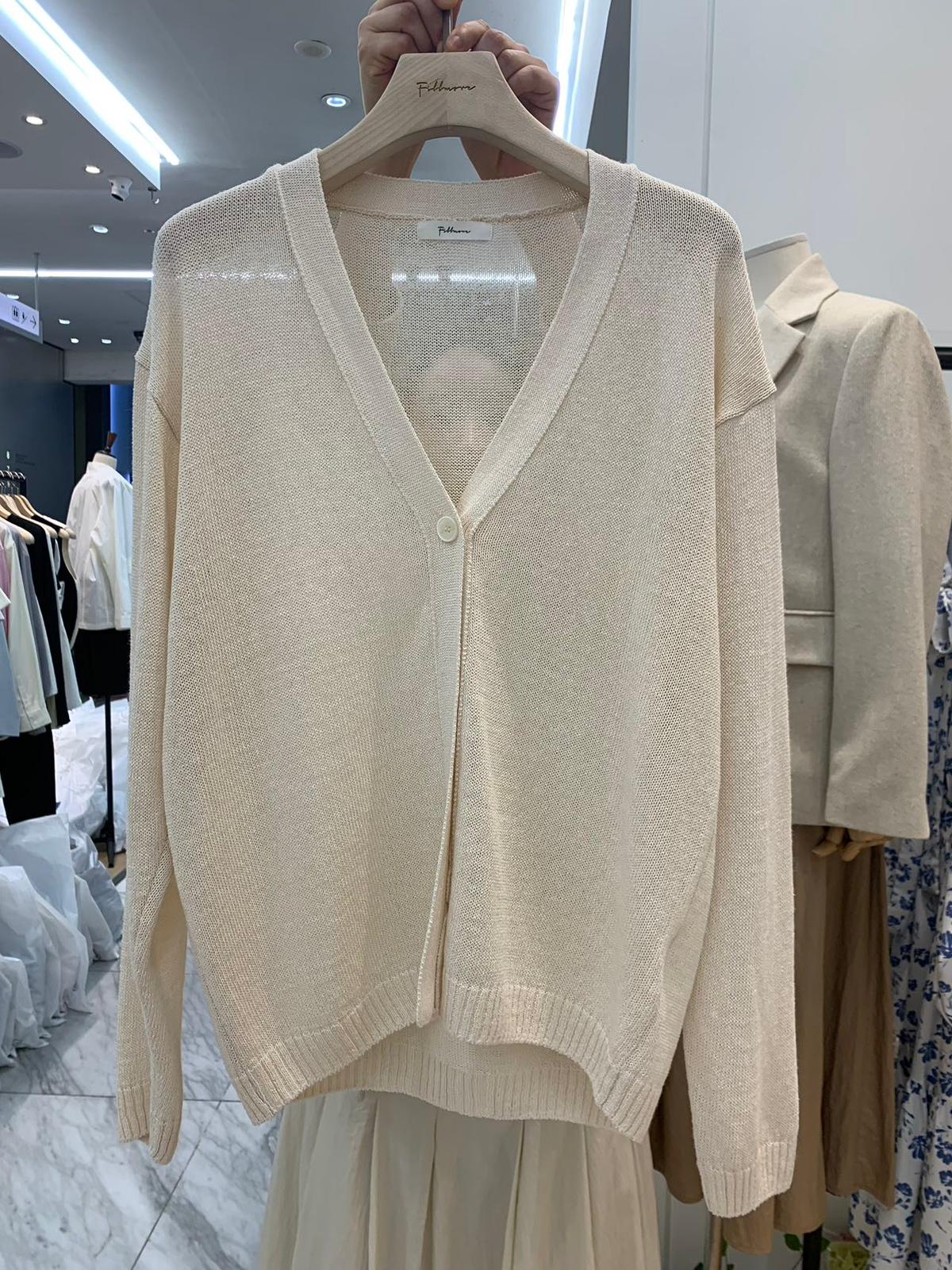 Button-down Mesh Knit Cardigan *3 Colors