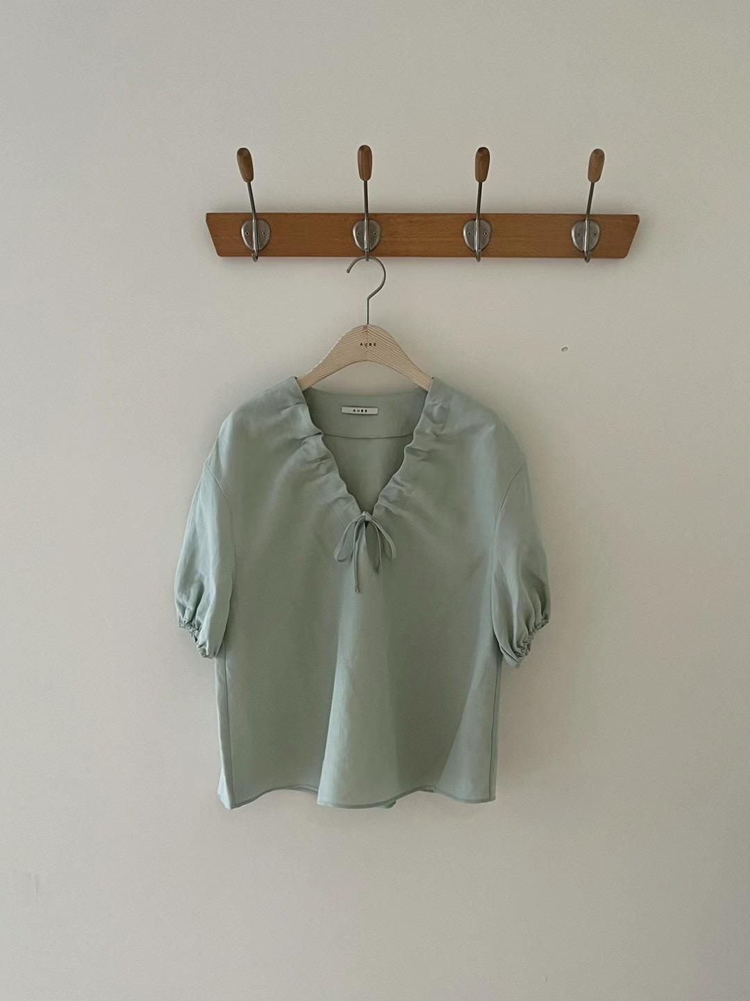 Ruffled Short-sleeved Blouse Top *3 Colors