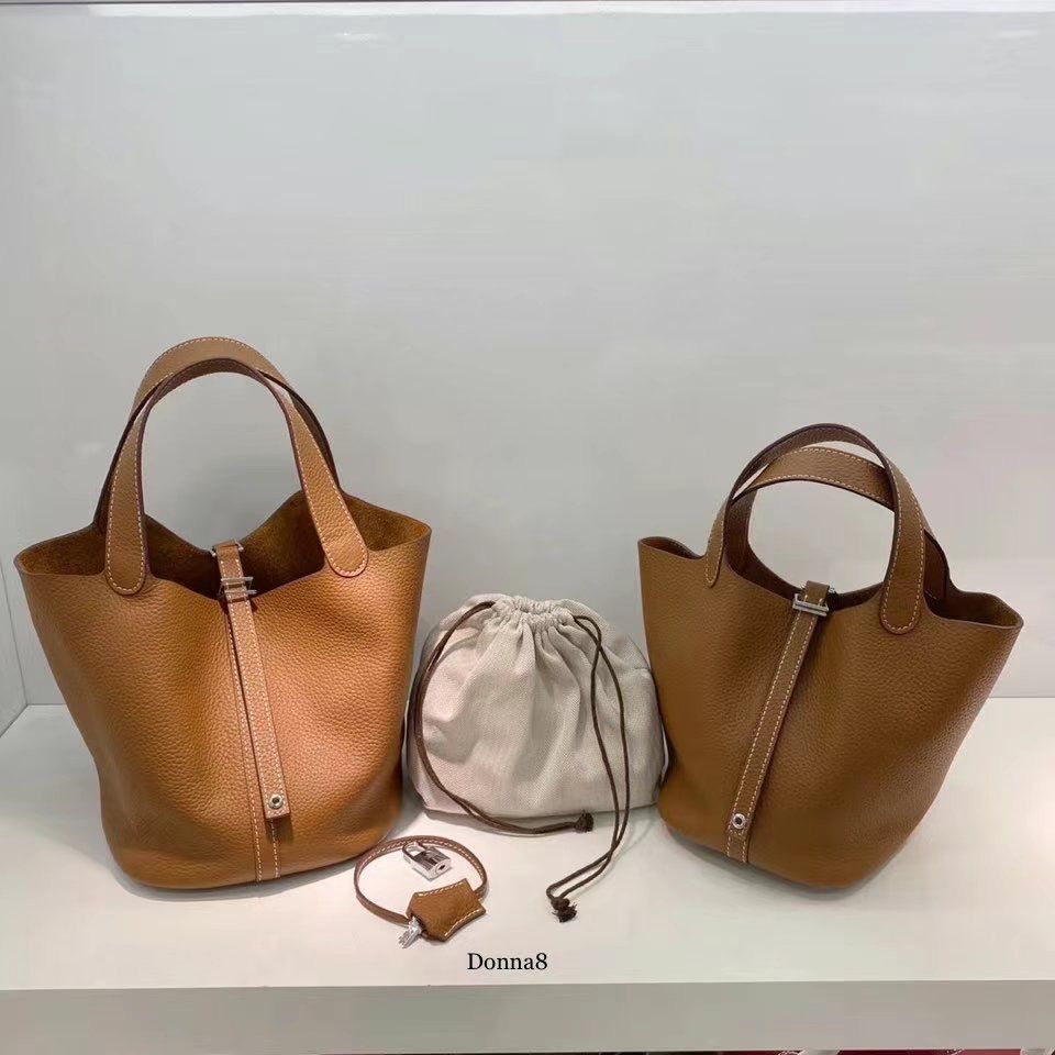 Leather Bucket Tote Bag *6 Colors (2 Sizes)