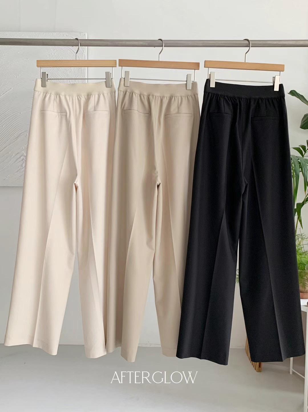 Relaxed Fit Stretchable Waist Pants *3 Colors