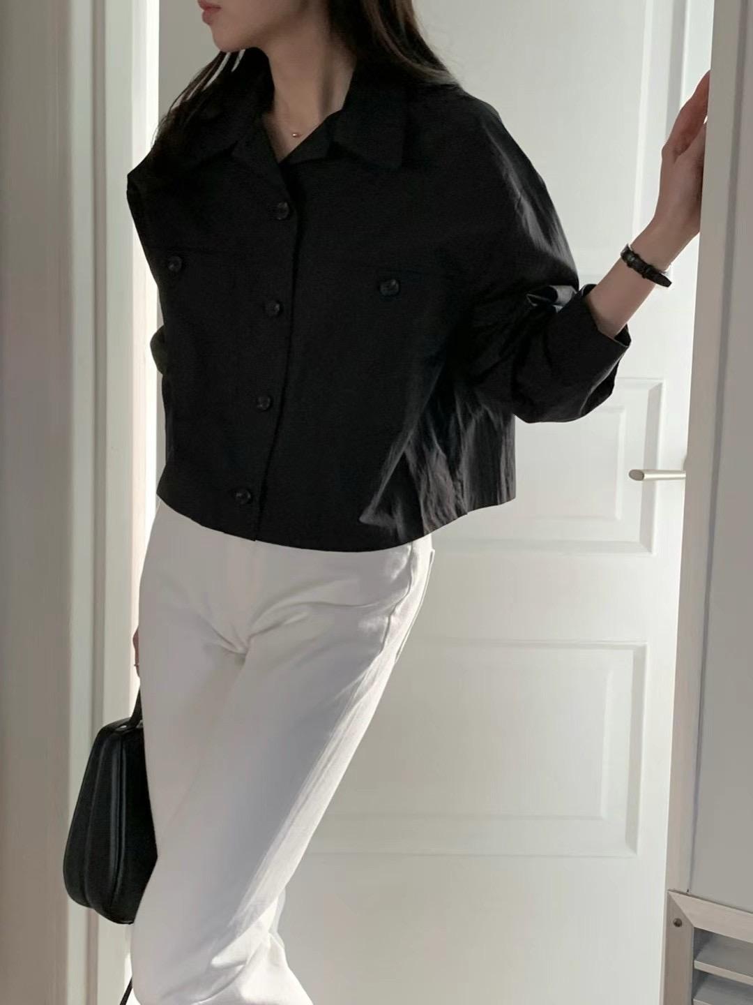 Collared Loose Shirt Jacket *3 Colors