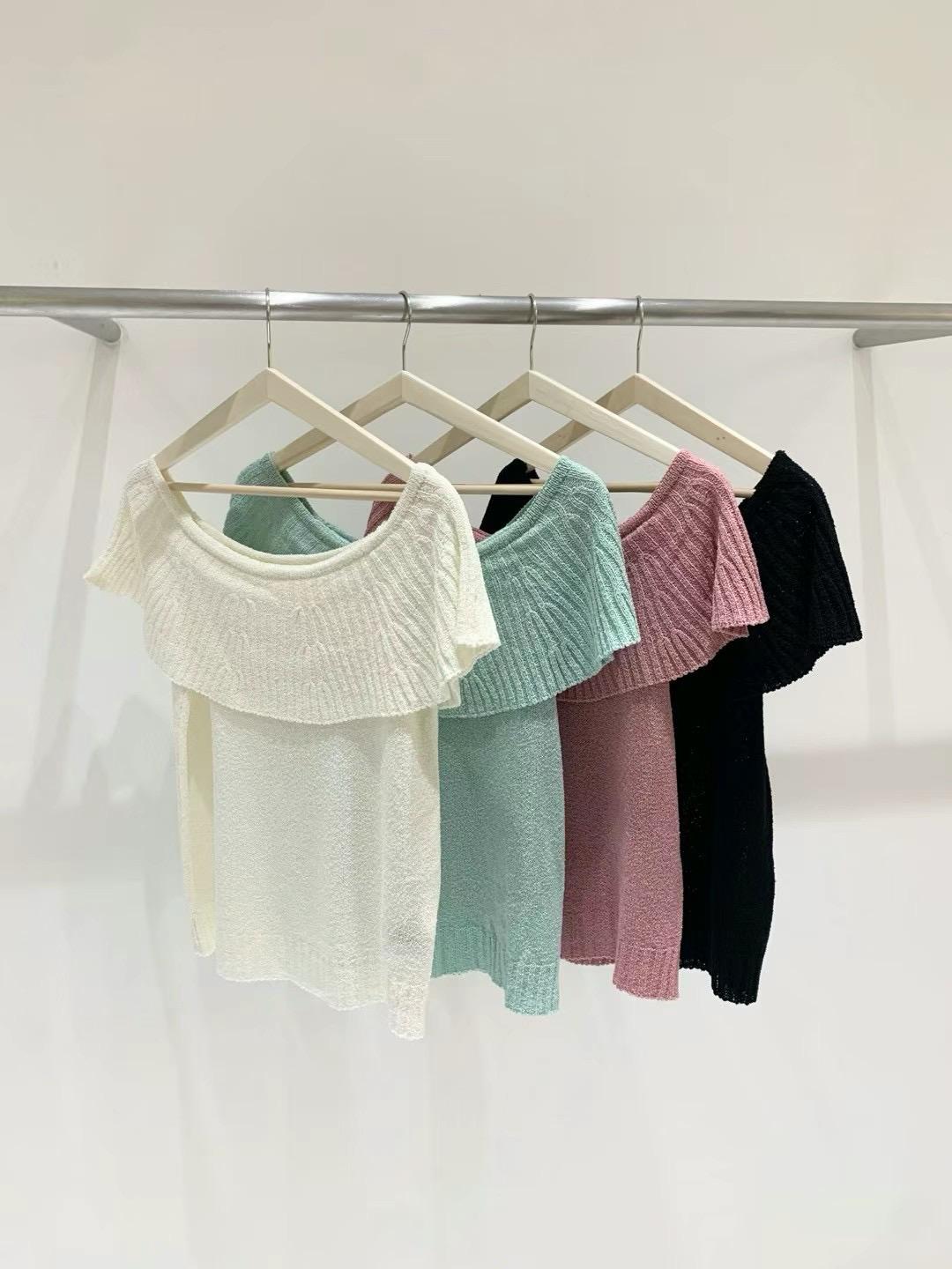 Knitted Peter Pan Collar Top *4 Colors