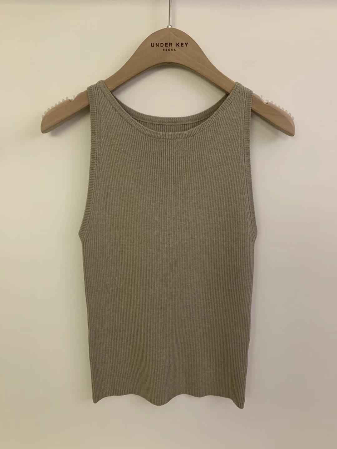 Ribbed Knit Tank-top *4 Colors