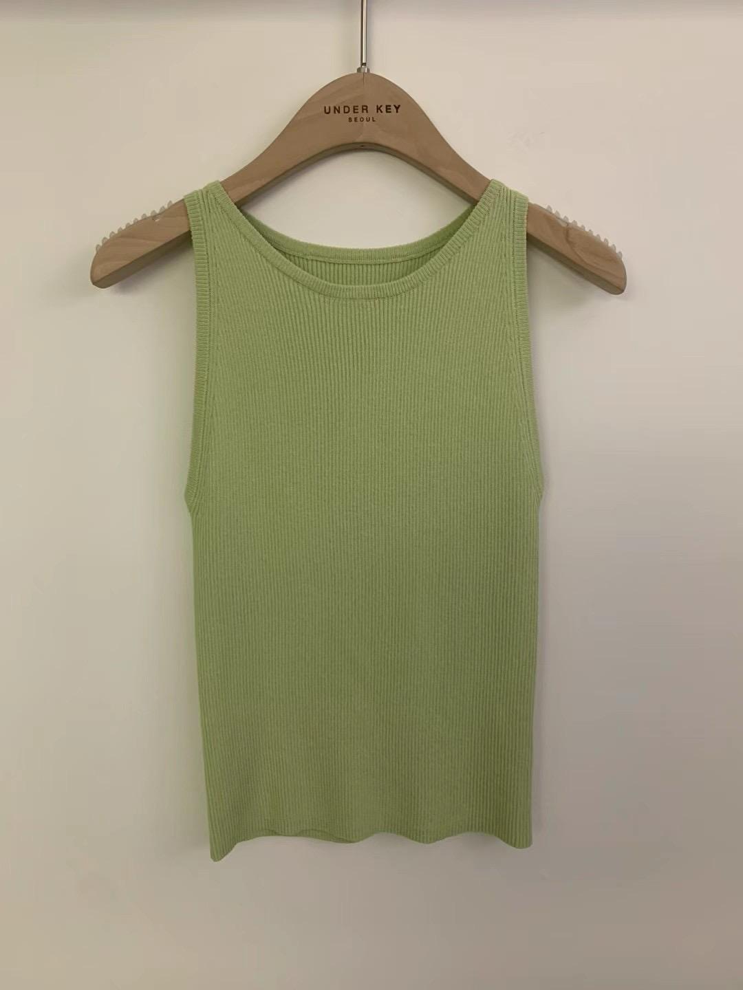 Ribbed Knit Tank-top *4 Colors