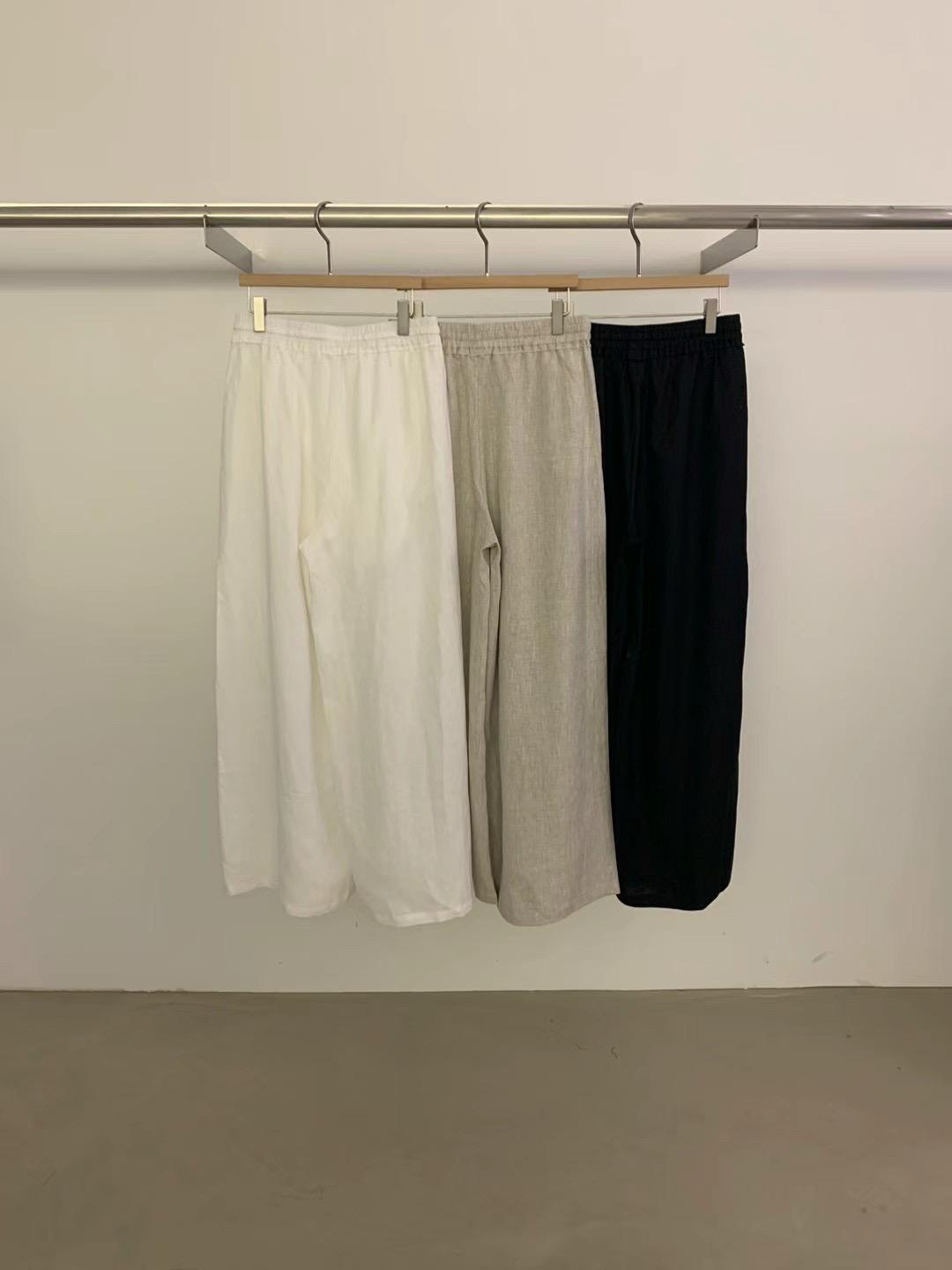 Wide-leg Linen Trousers *3 Colors