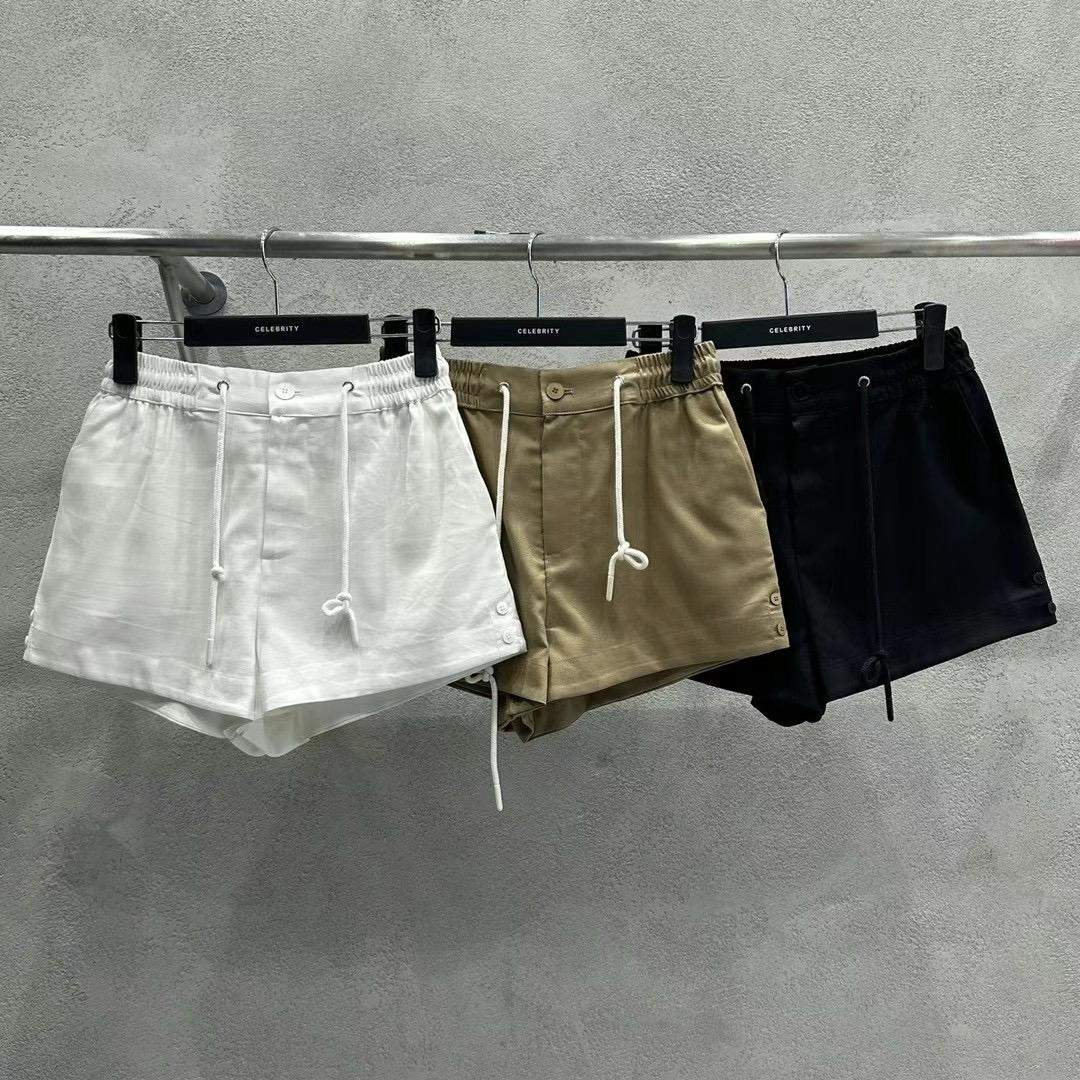 Drawstring Waist Linen Shorts *3 Colors