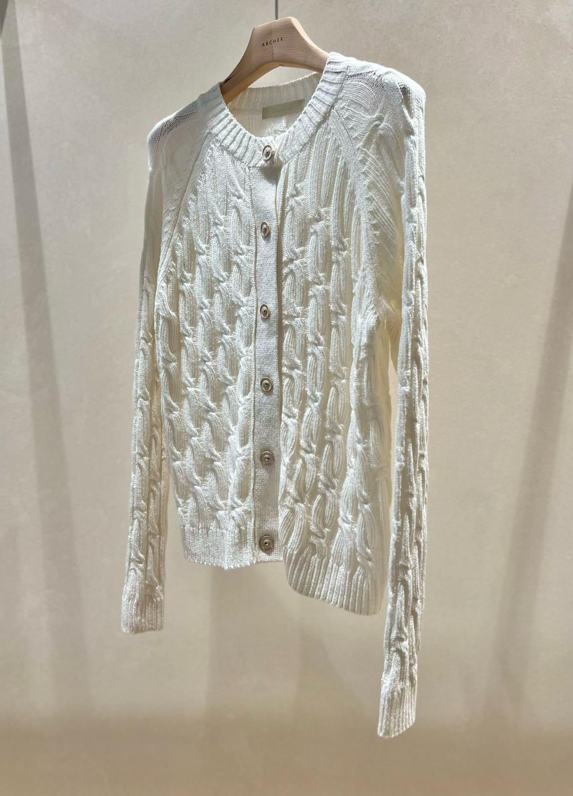 Cable Knit Button-down Knit Cardigan *4 Colors