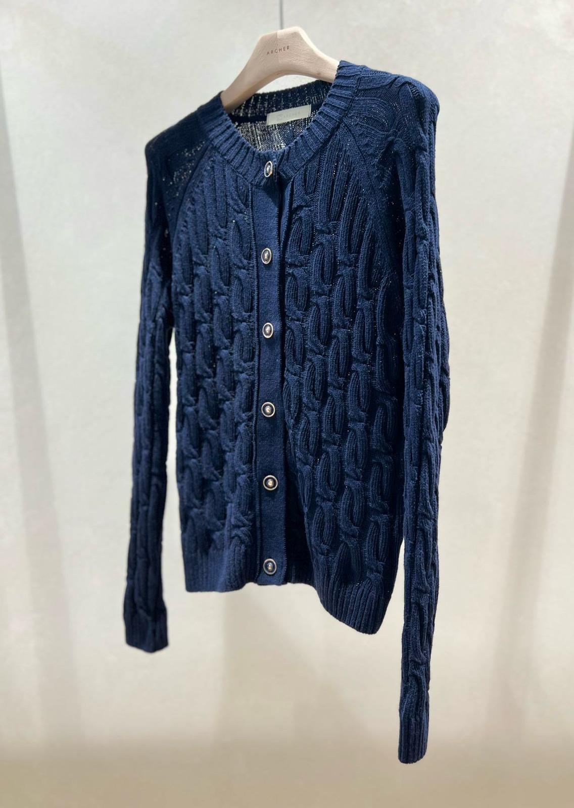 Cable Knit Button-down Knit Cardigan *4 Colors