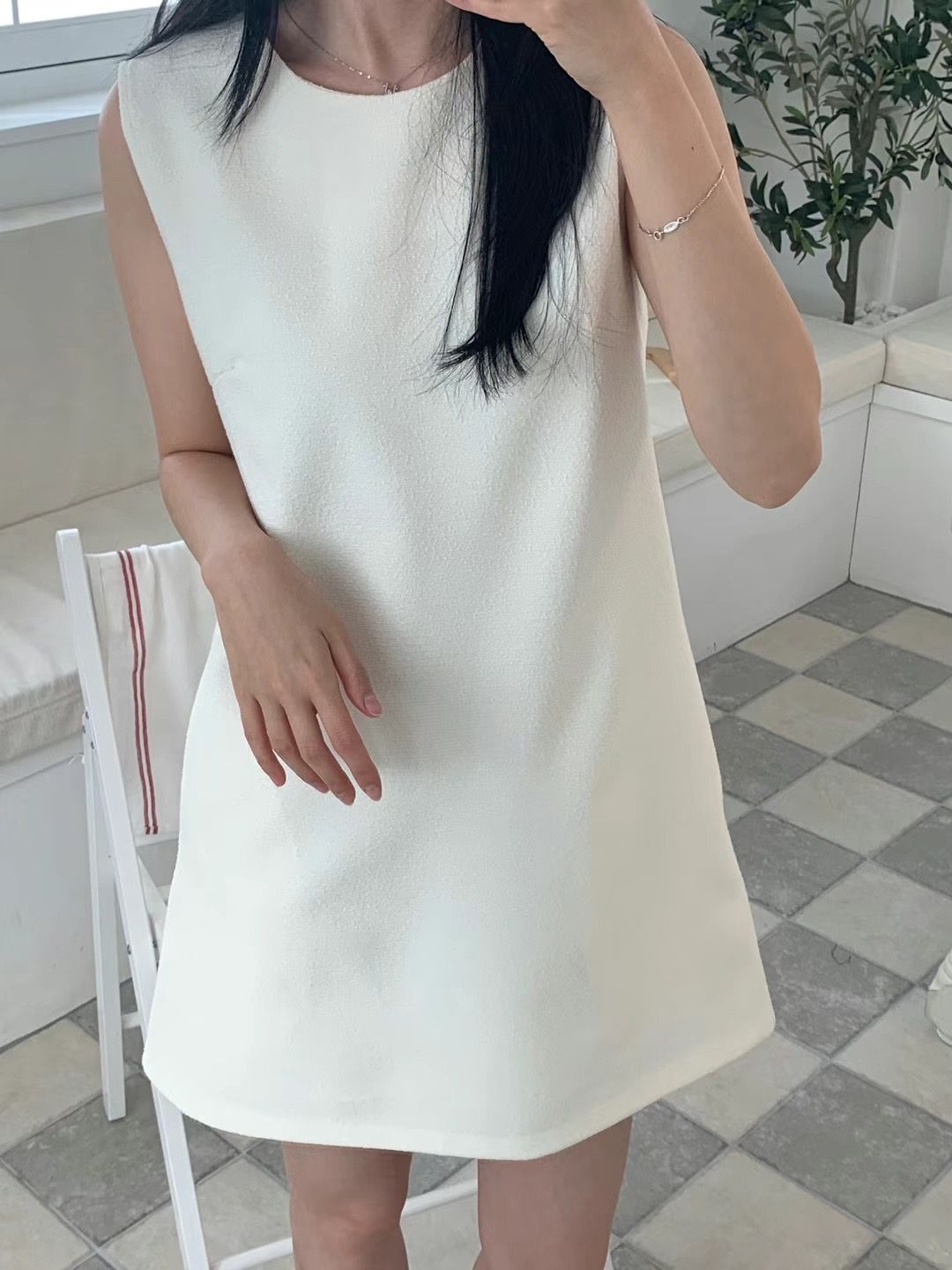 Round Neck Sleeveless Knit Mini Dress *3 Colors