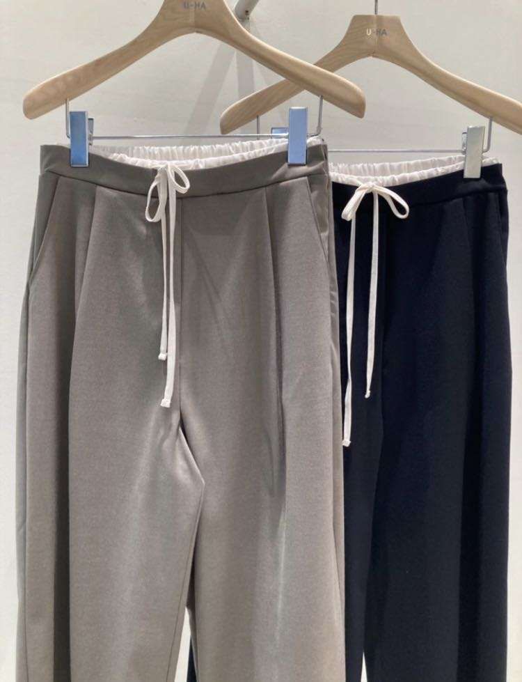 Waistband Straight Loose Pants *2 Colors