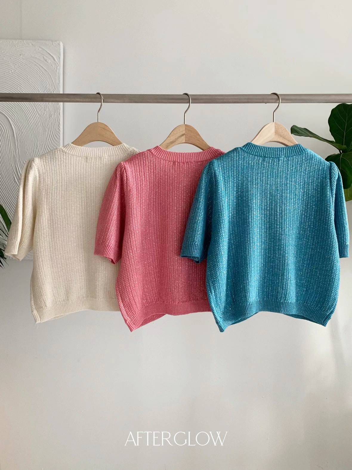 Ribbed Knit Short Sleeve Cardigan *3 Colors