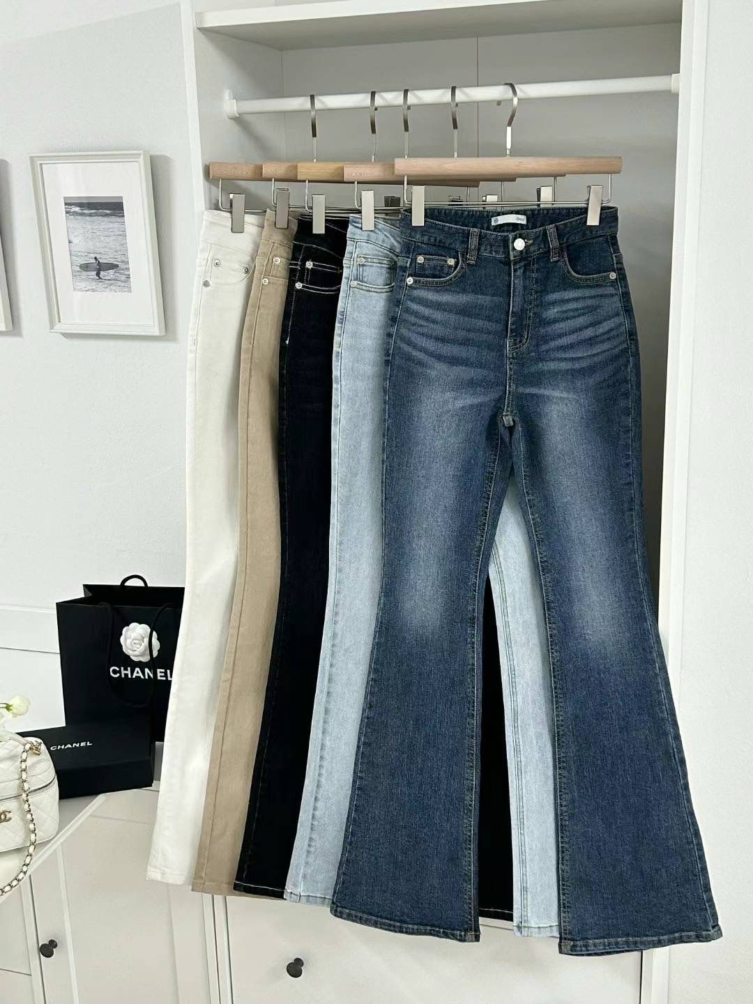 High Waisted Flared Denim Jeans *5 Colors