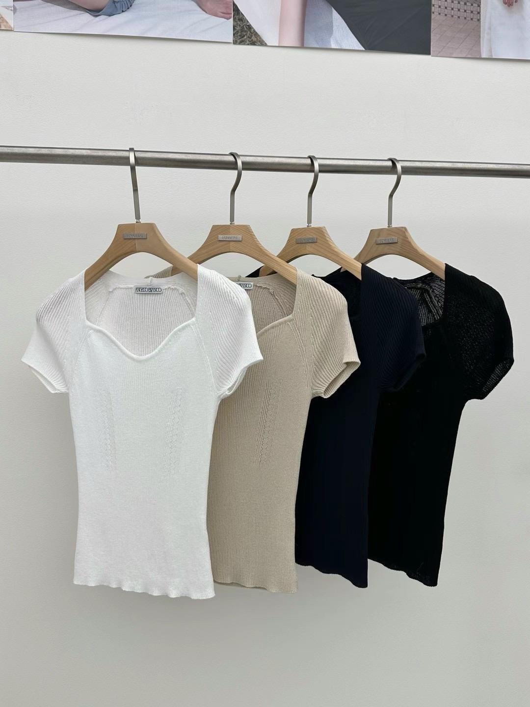 Rib Knit Cap Sleeve Top *4 Colors