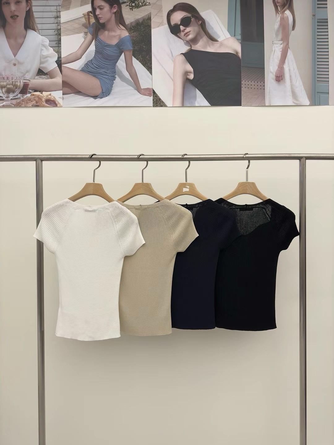 Rib Knit Cap Sleeve Top *4 Colors