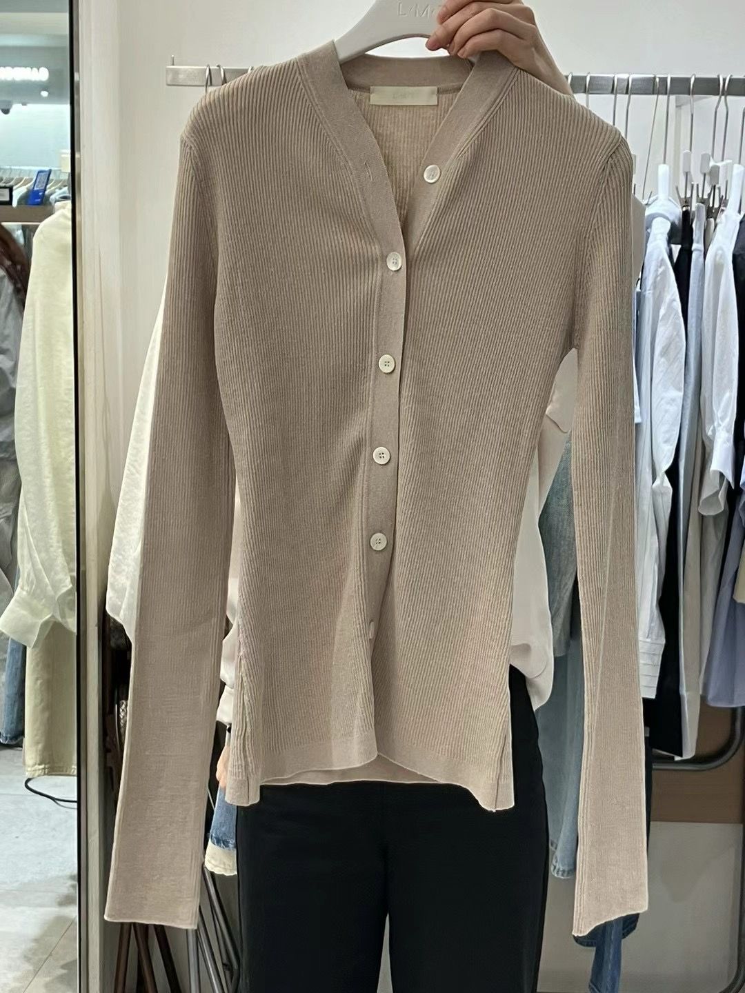 Rib Knit Long Sleeved Cardigan *3 Colors