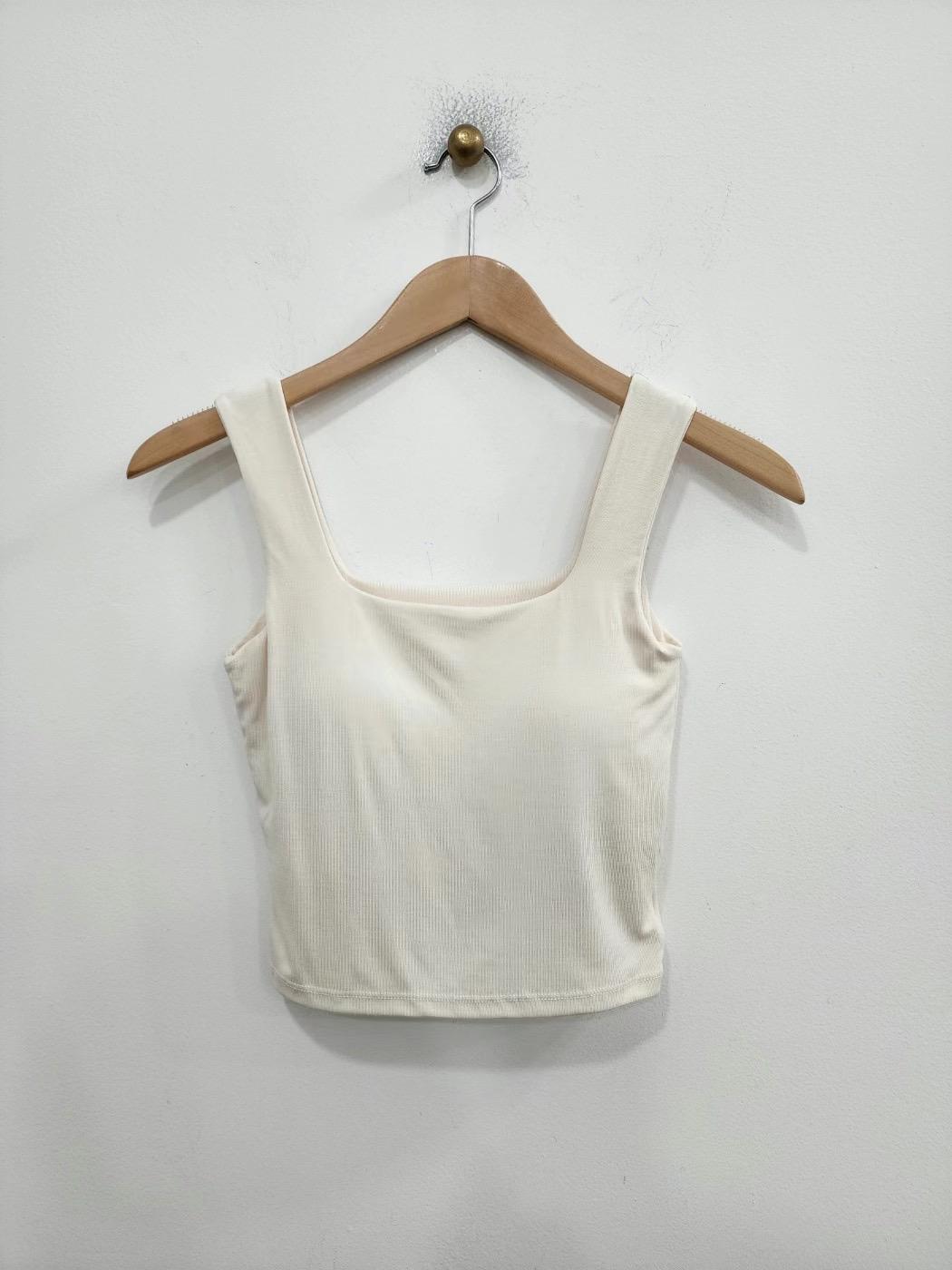 Square Neck Padded Tank Top *5 Colors