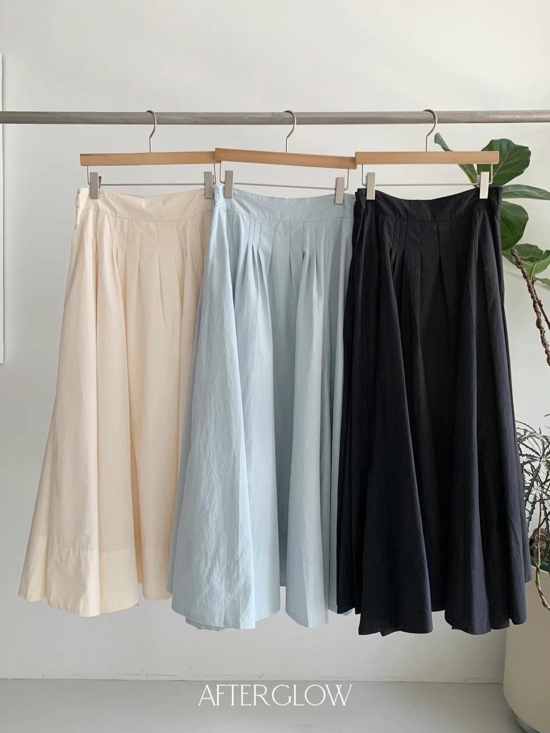 Zip-up Sleeveless Top & Pleated Maxi Skirt Set *3 Colors (Sold Separately)