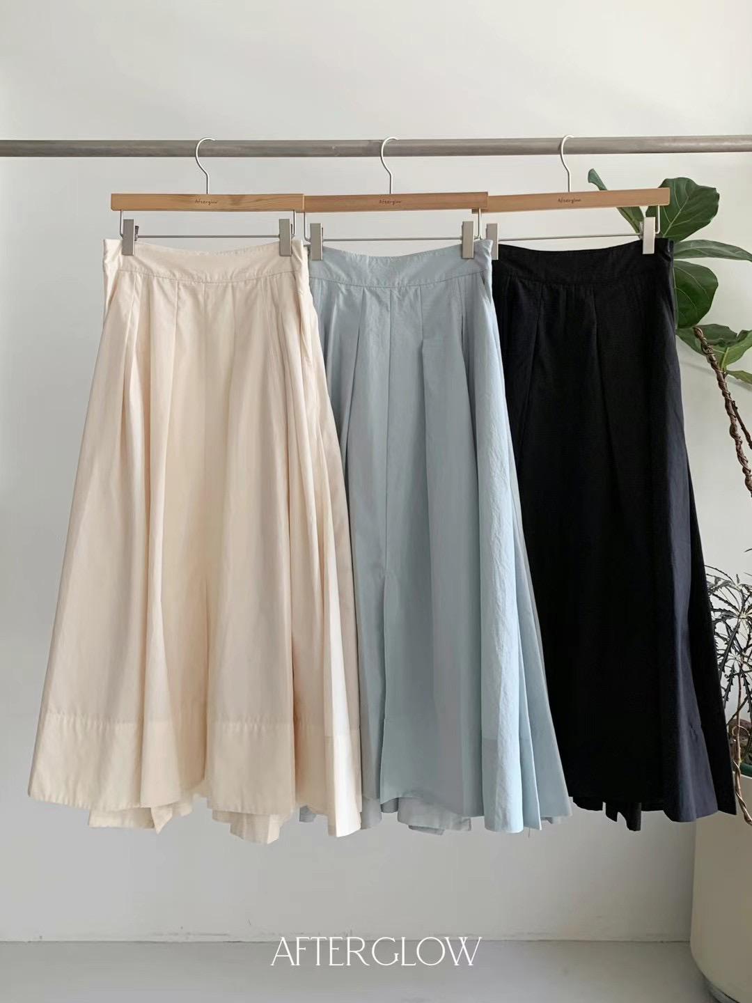 Zip-up Sleeveless Top & Pleated Maxi Skirt Set *3 Colors (Sold Separately)