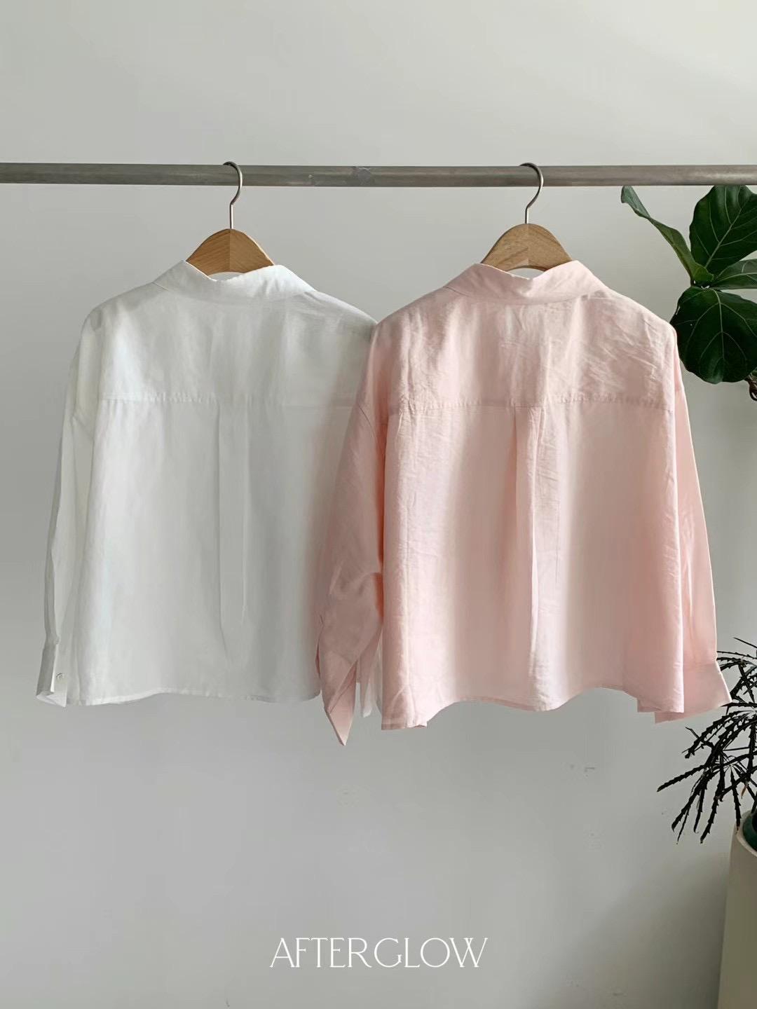 Linen Collared Shirt *2 Colors