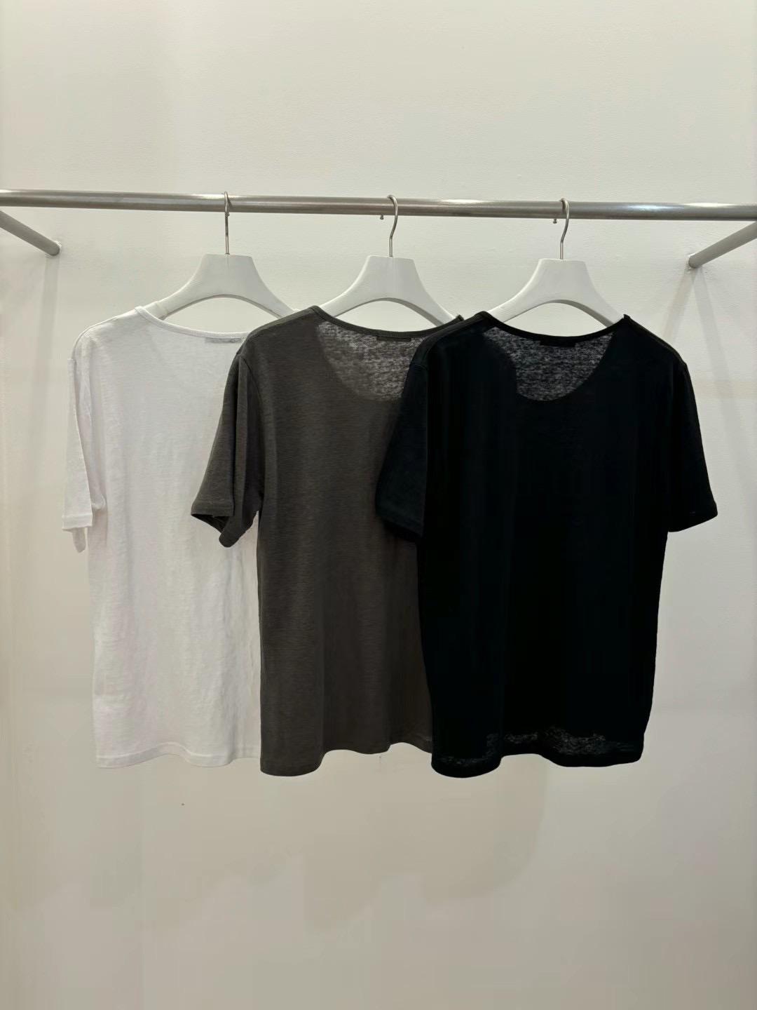 Loose Linen Short Sleeved T-shirt *3 Colors