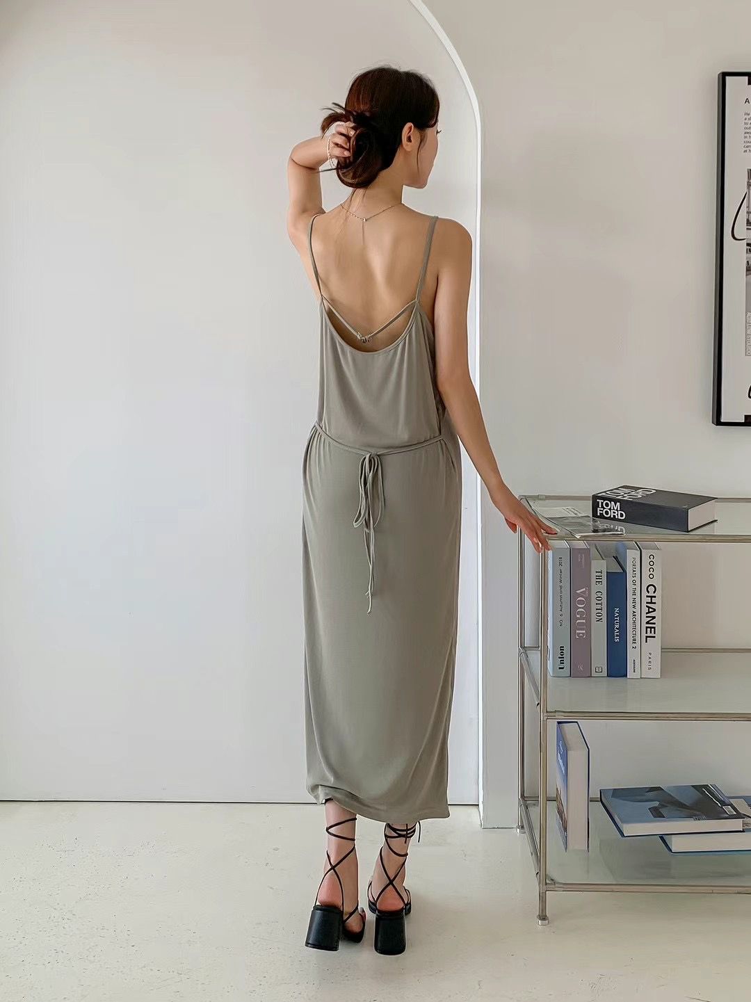 Sleeveless Backless Maxi Dress *3 Colors