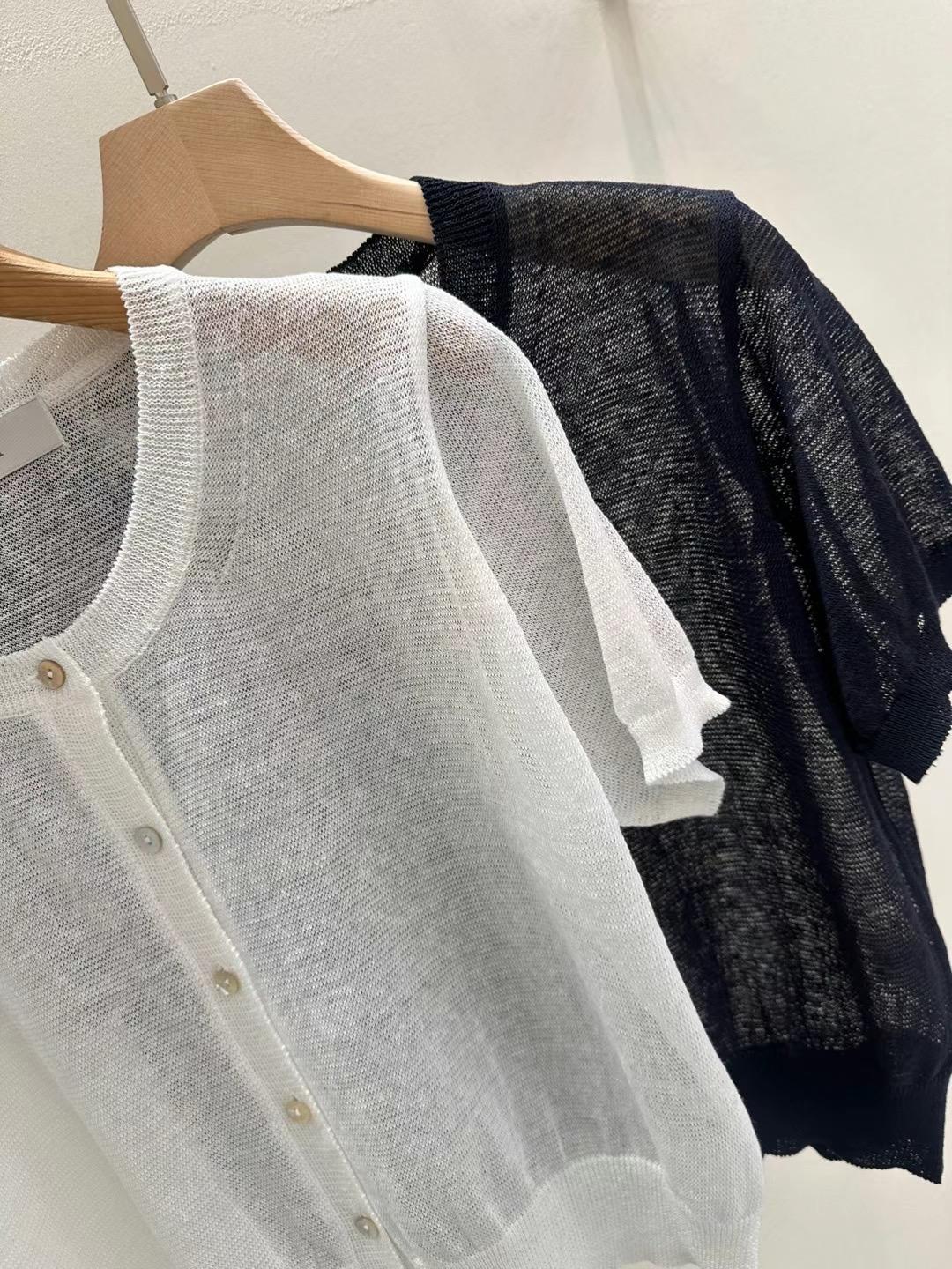 Button Down Sheer Short Sleeved Top *2 Colors