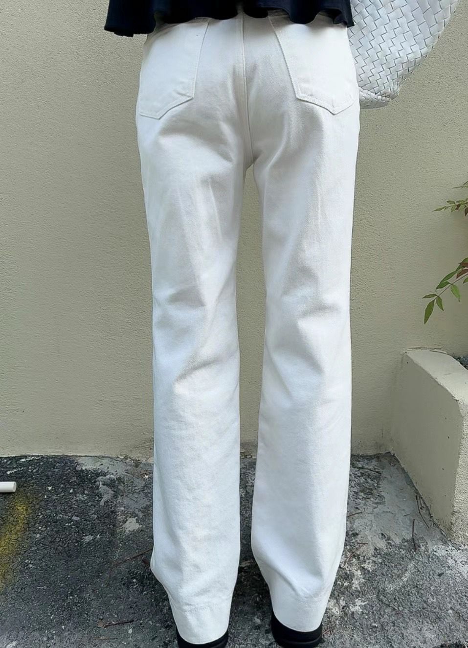 Front Patch Pocket Straight Pants