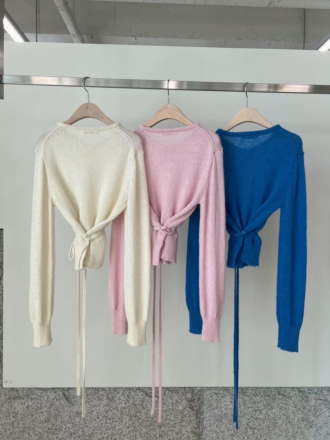 Knitted Waist String Cardigan *3 Colors