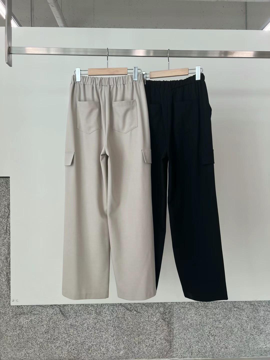 Straight Drawstring Waist Cargo Pants *2 Colors