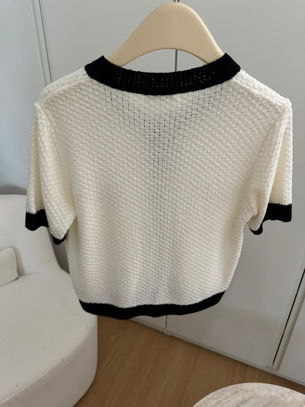 Short-sleeved Knit Cardigan