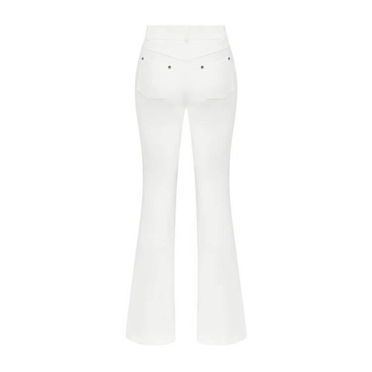 High-waisted Skinny Flared Pants *3 Colors