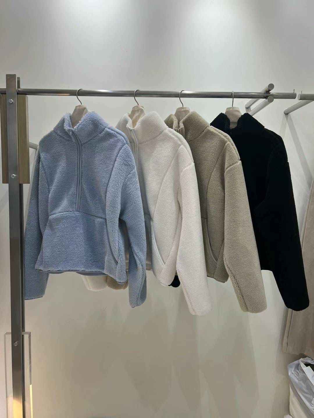 Fleeced Half-zip Sweater *4 Colors