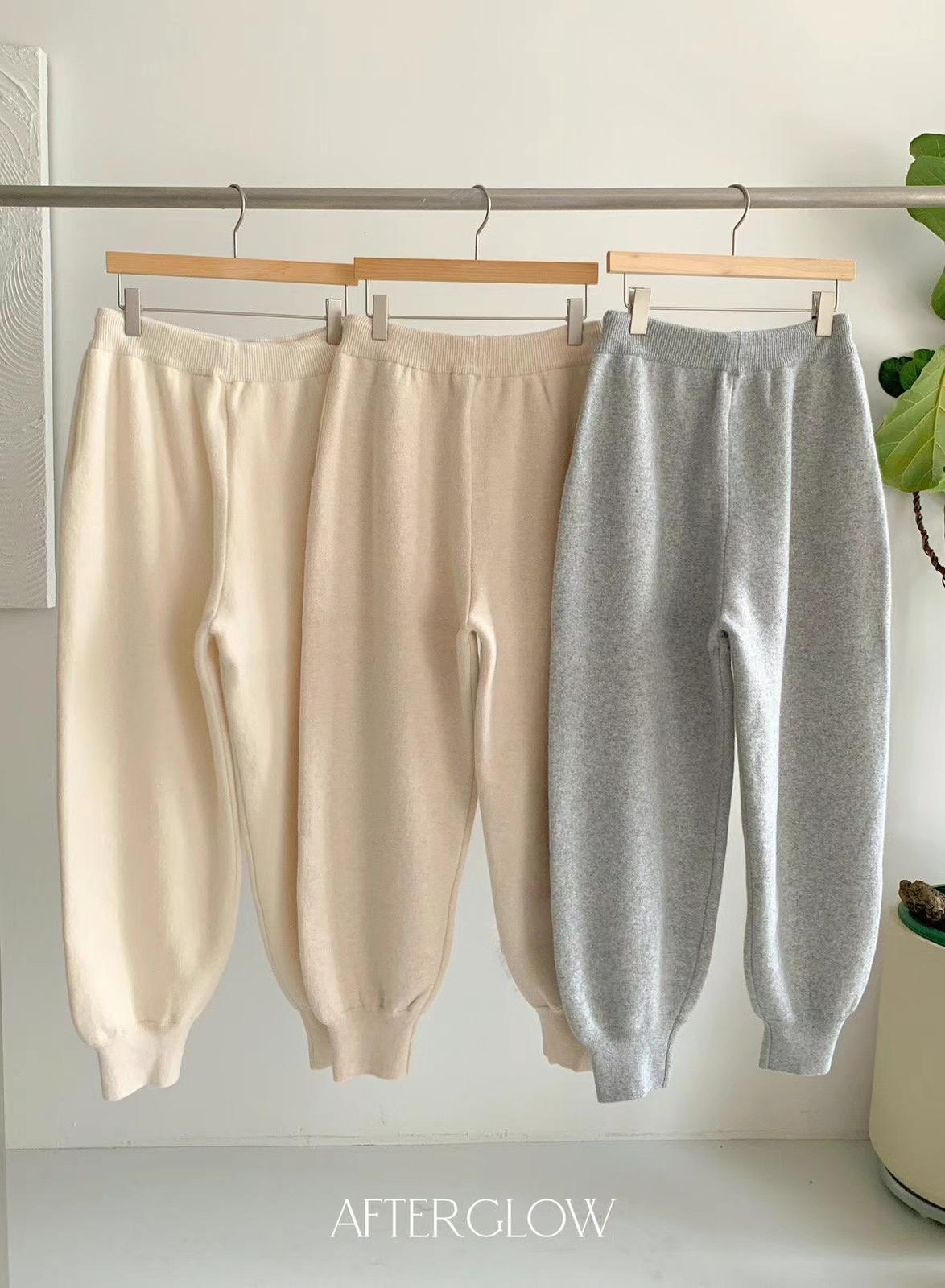 Knitted Waist-tie Pants *3 Colors