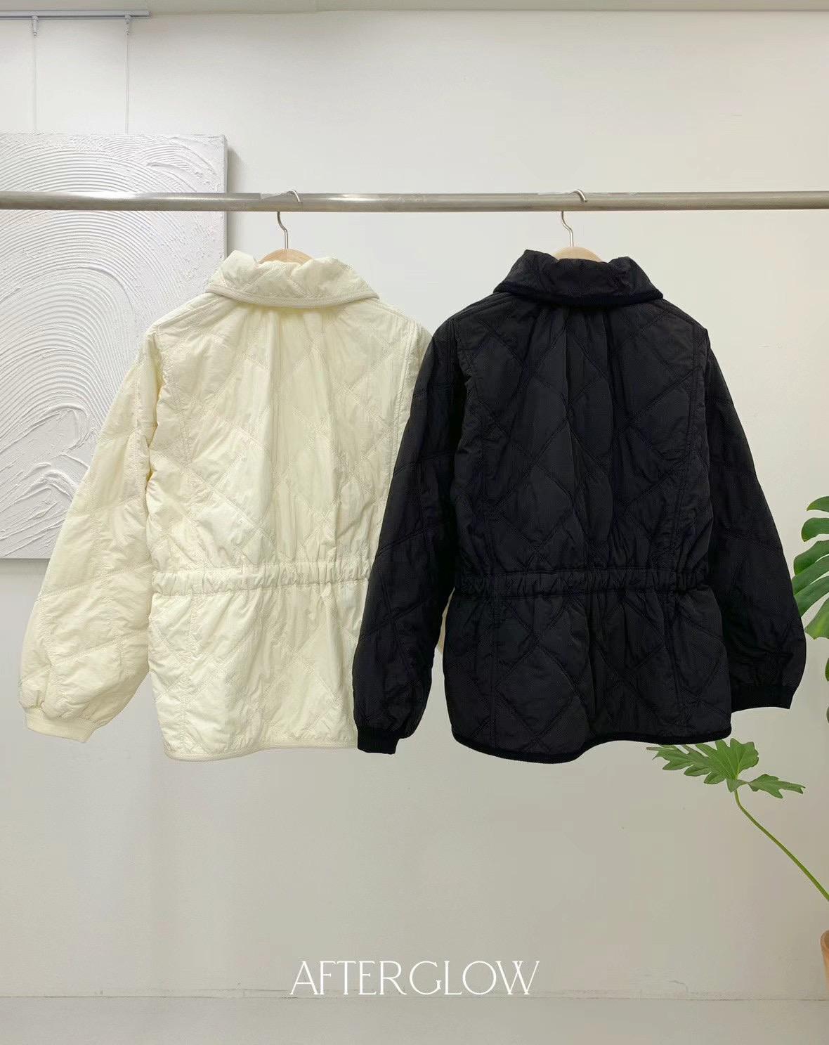 Collared Quilted Jacket *2 Colors