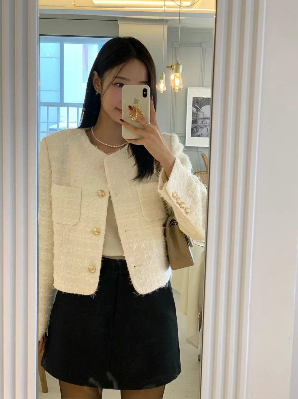 Tweed Fuzzy Jacket *3 Colors