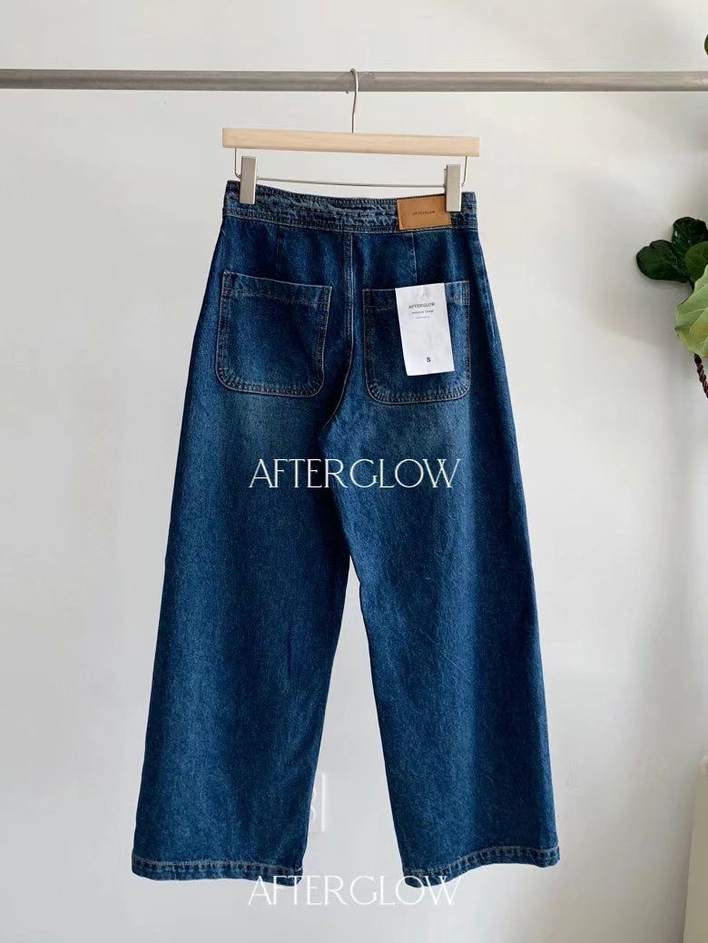 High Rise Straight Denim Jeans